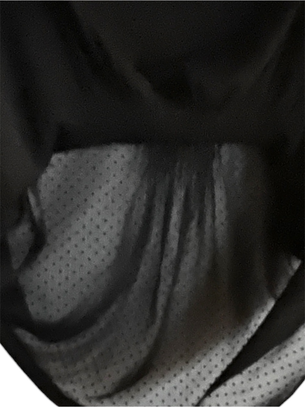 Sheer Polka Dot Black Dobby Long-Sleeve Loose Cut Layering Top - Picture 4 of 8